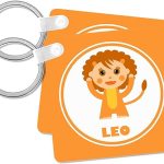 3dRose - Leo Keychain for men