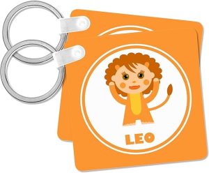 3dRose - Leo Keychain for men