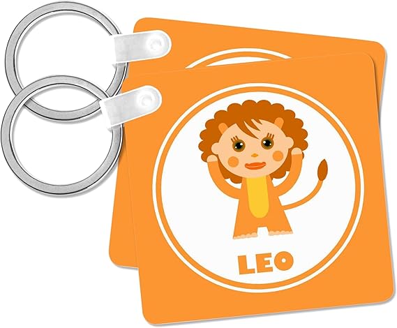 3dRose - Leo Keychain for men