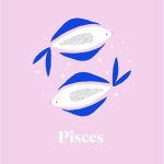 Trademark Fine Art Canvas Wall Art - Aislinn Simmonds 'Pisces' Wall Art for Living Room, Bedroom, or Office Décor - Pisces Canvas for men
