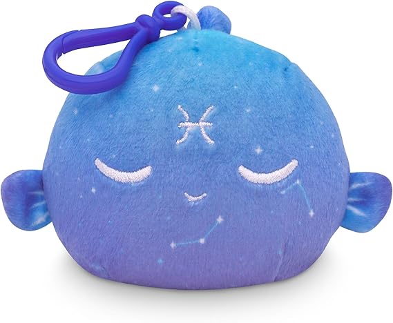 TeeTurtle Reversible Celestial Zodiac Astrological Sign Bunny Plushie Keychain - Pisces Car Accessories for men