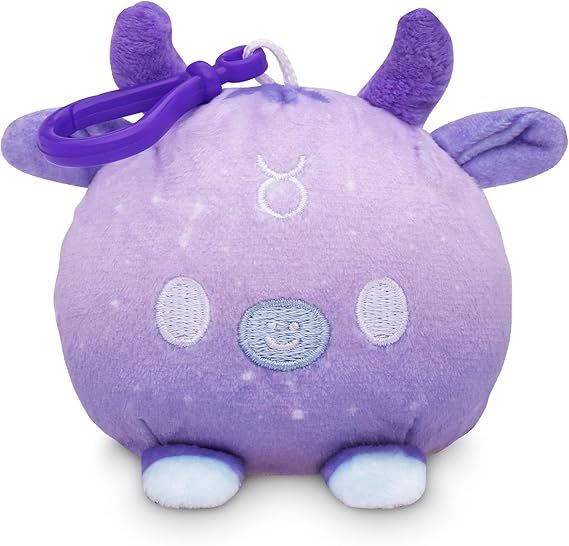 TeeTurtle Reversible Celestial Zodiac Astrological Sign Bunny Plushie Keychain - Taurus for men