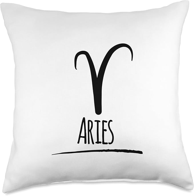 Zodiac sign Aries Horoscope Throw Pillow - Aries Pillow for men