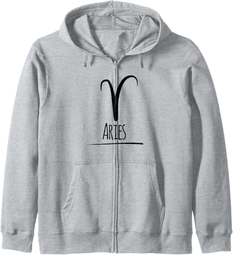 Zodiac sign Aries Horoscope Zip Hoodie - Aries Hoodie for men