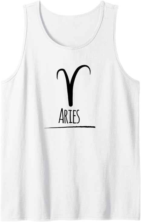 Zodiac sign Aries Horoscope Tank Top - Aries T-Shirt for men