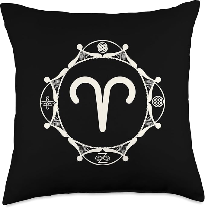 Zodiac sign Aries Horoscope Throw Pillow - Aries Pillow for men