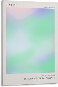 Pisces Gradient Zodiac Wall Art Print, Zodiac Pisces Aura Gradient Poster Affirmation Girl Dorm Preppy Room Wall Art Canvas Poster for Bedroom Living room Decoration Gift Frame:16x24inch(40x60cm) - Pisces Canvas for men
