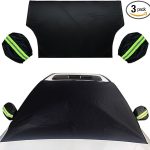 82"×49" Car Windshield Cover for Ice and Snow, All-Seasons Windshield Sunshade with Anti-Theft Straps and Side Mirror Covers, Waterproof Windproof Car Frost Protector, Portable Winter Car Accessories - Aries Car Ornament for men