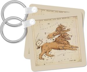 3dRose - Leo Keychain for men