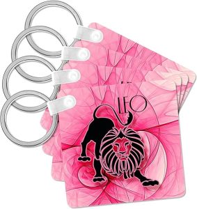 3dRose - Leo Keychain for men