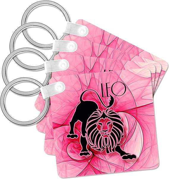 3dRose - Leo Keychain for men