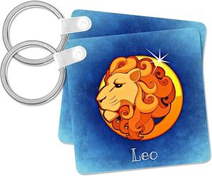 3dRose - Leo Keychain for men