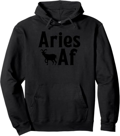 Aries AF Constellation Horoscope Zodiac Sign Pullover Hoodie - Aries Hoodie for men
