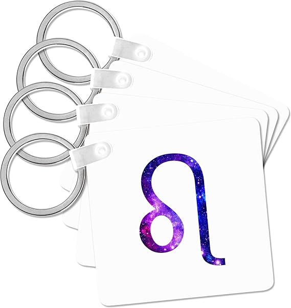 3dRose - Leo Keychain for men