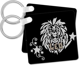 3dRose - Leo Keychain for men