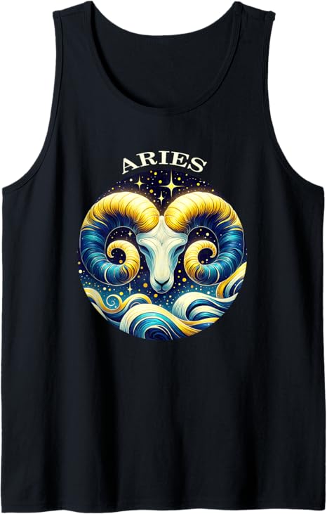 Aries Birth Sign, Horoscope, Aries Zodiac Sign Tank Top - Aries T-Shirt for men