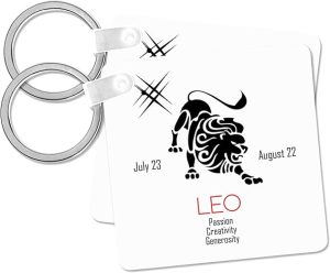 3dRose - Leo Keychain for men