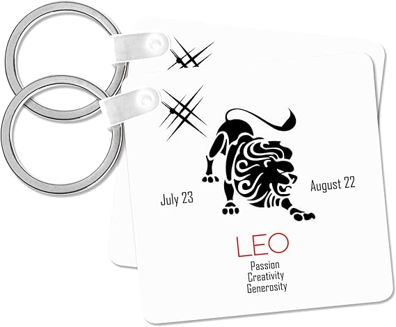 3dRose - Leo Keychain for men