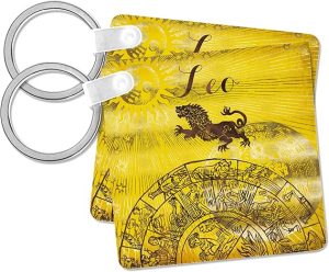 3dRose - Leo Keychain for men