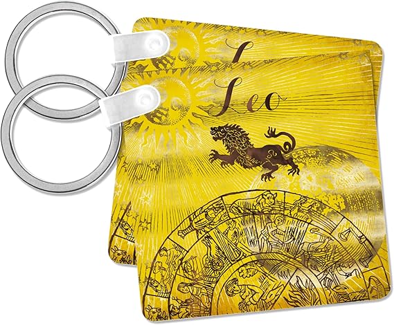 3dRose - Leo Keychain for men