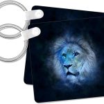 3dRose - Leo Keychain for men