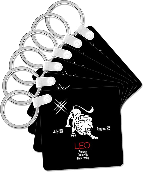 3dRose - Leo Keychain for men