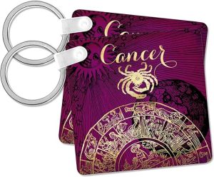 3dRose, Cancer Symbol Astrology Zodiac Sign Horoscope, Key Chain - Cancer Car Accessories for men