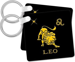 3dRose - Leo Keychain for men