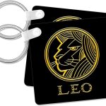 3dRose - Leo Keychain for men