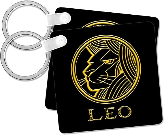 3dRose - Leo Keychain for men