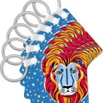 3dRose - Leo Keychain for men