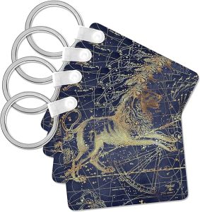 3dRose - Leo Keychain for men