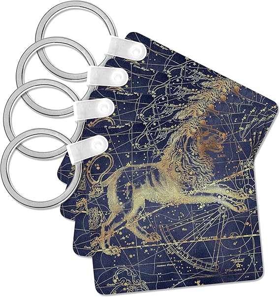 3dRose - Leo Keychain for men