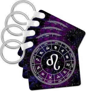 3dRose - Leo Keychain for men