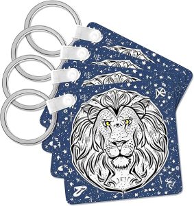3dRose - Leo Keychain for men