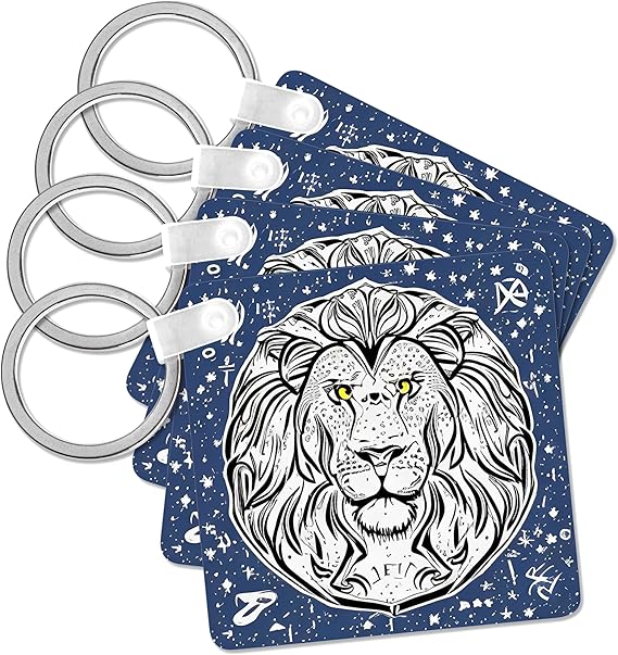 3dRose - Leo Keychain for men
