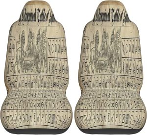Retro Alchemical Sign Table of Symbols Alchemy Occult Car Seat Covers Set Universal Flat Fabric Car Seat Cover Automatic Seat Protector Fit SUV Truck Van, Black - Aquarius Car Seat Cover for men