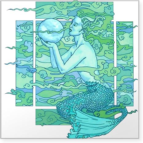 CafePress Pisces Seas Sticker Square Bumper Sticker Car Decal - Pisces Car Accessories for men