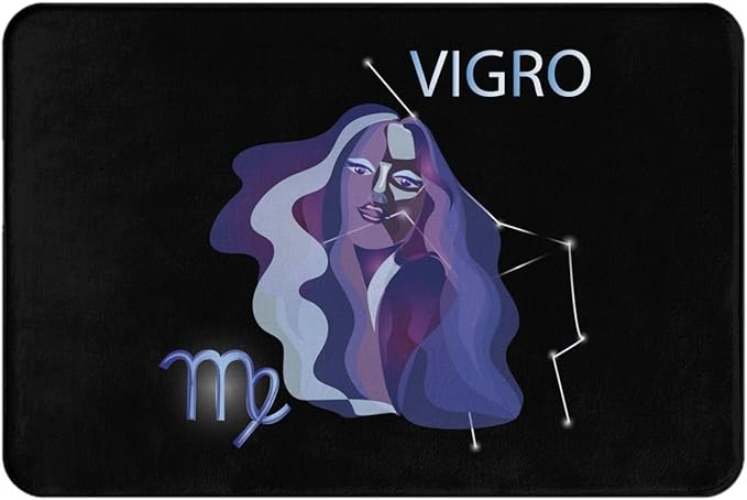 Virgo Zodiac Sign Bathroom Rugs 16x24 Inch Ultra Soft Non Slip Bath Mat Kitchen Bedroom Rug Door Mat - Virgo Car Floor Mat for men