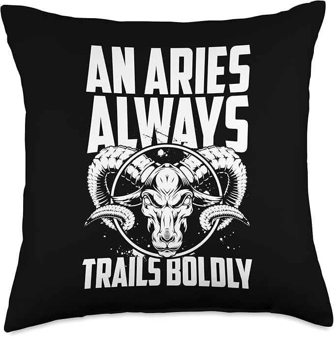 Zodiac Aries - Sign Star Horoscope Starsign Throw Pillow - Aries Pillow for men