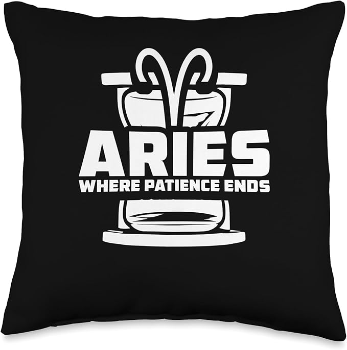 Aries Sign Horoscope - Zodiac Star Starsign Throw Pillow - Aries Pillow for men