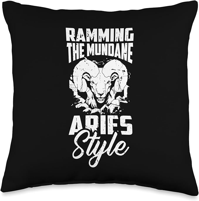 Aries Zodiac - Horoscope Star Sign Aries Throw Pillow - Aries Pillow for men
