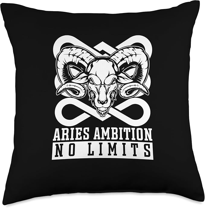 Aries Sign - Horoscope Zodiac Star Starsign Throw Pillow - Aries Pillow for men
