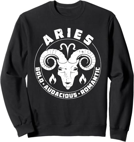 Aries Sign Horoscope - Zodiac Star Starsign Traits Sweatshirt - Aries Sweatshirt for men