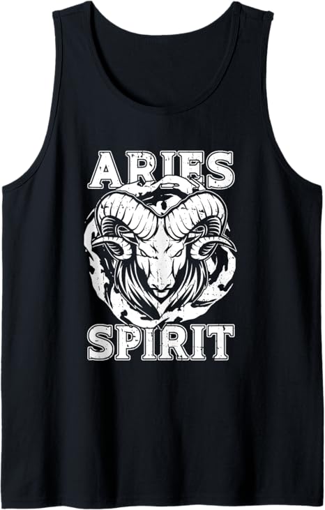 Aries Star Sign - Zodiac Horoscope Fire Spirit Tank Top - Aries T-Shirt for men