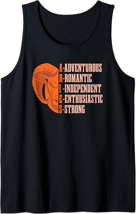 Aries Horoscope Star Sign - Zodiac Starsign Traits Tank Top - Aries T-Shirt for men