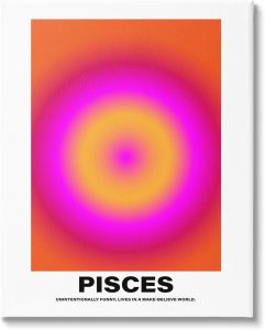 Stupell Industries Funny Pisces Astrology Canvas Wall Art by House of Lulu - Pisces Canvas for men