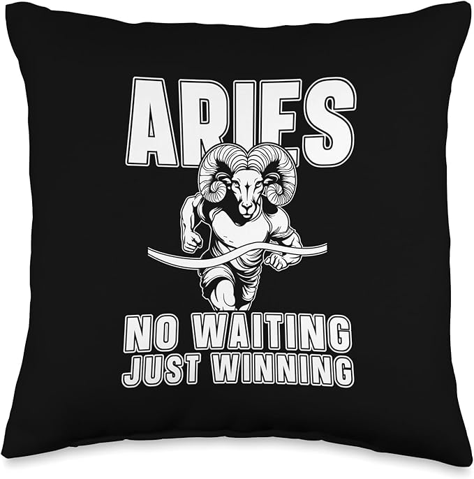 Aries Sign - Star Zodiac Horoscope Starsign Throw Pillow - Aries Pillow for men