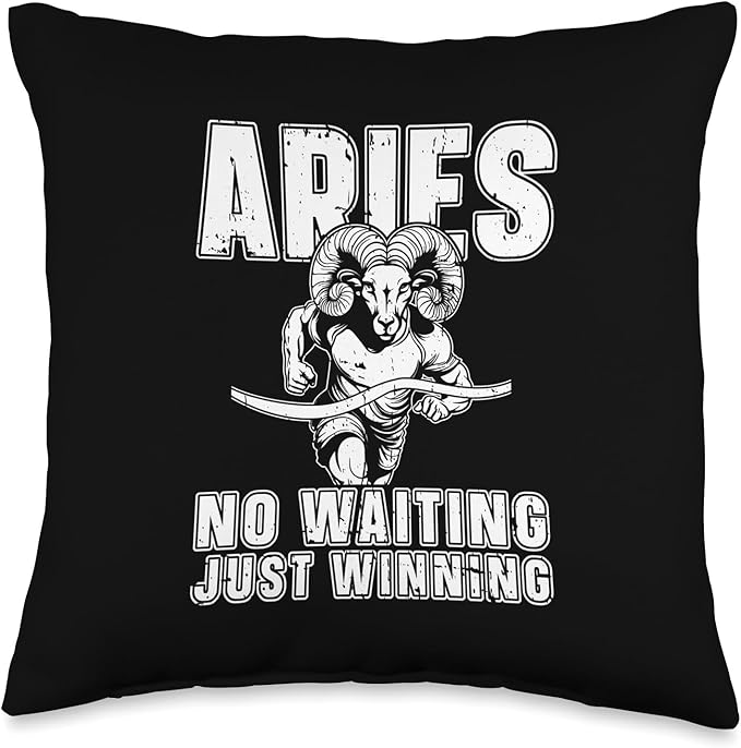 Aries Sign Horoscope - Zodiac Star Starsign Throw Pillow - Aries Pillow for men