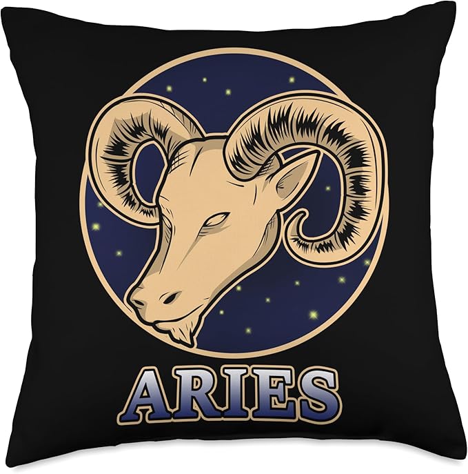 Constellation Horoscope Ascendant Aries Zodiac Sign Aries Throw Pillow - Aries Pillow for men